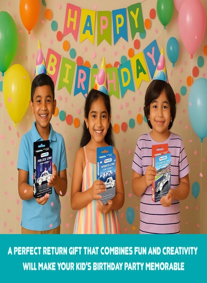 Funvention Birthday Return Gifts (Pack of 24) Fun Fidgets - Cars Series | DIY Mini Mechanical Models 3D Puzzle Return Favours for Kids Birthday Party 5+ Years Made in India Toys Return Gift, Silver - Image 5